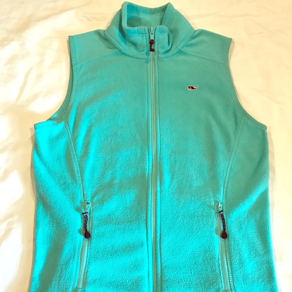 Mint Green Vineyard Vines Fleece Vest